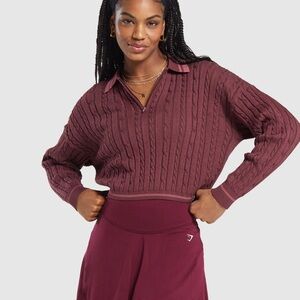 GYMSHARK REST DAY CABLE KNIT PULLOVER